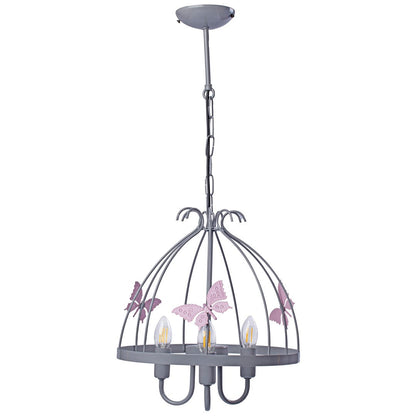 Kago Pendant Hand Made Ceiling Lamp With Butterfly Theme