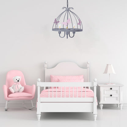Kago Pendant Hand Made Ceiling Lamp With Butterfly Theme