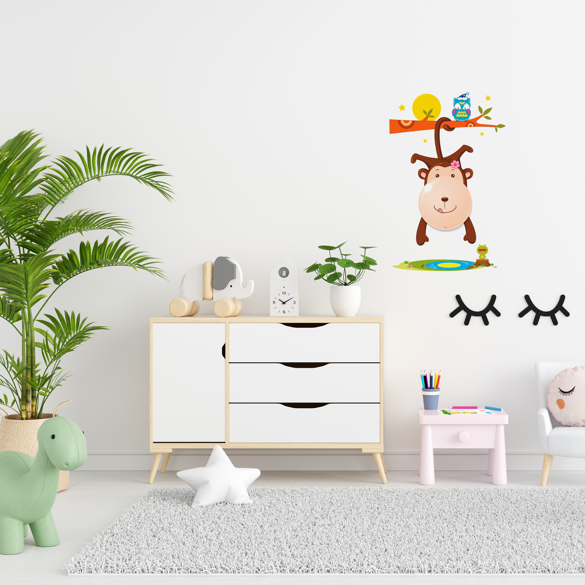 Monkey Childrens Lamp LED Fun Safe Night Light