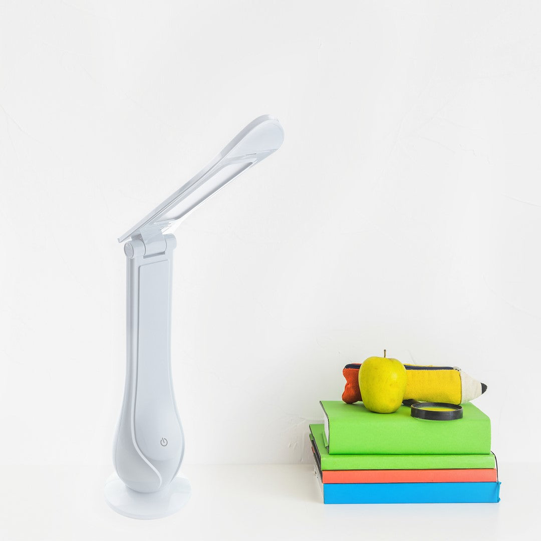 Lilly LED Table Lamp In White Adjustable And Dimmable