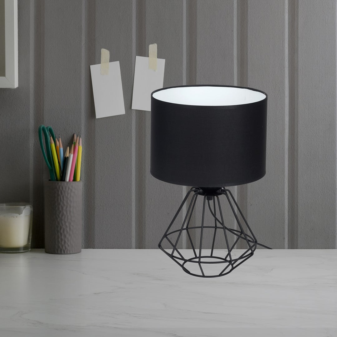 Colin Table Lamp Hand Made Matt Black Industrial Chic