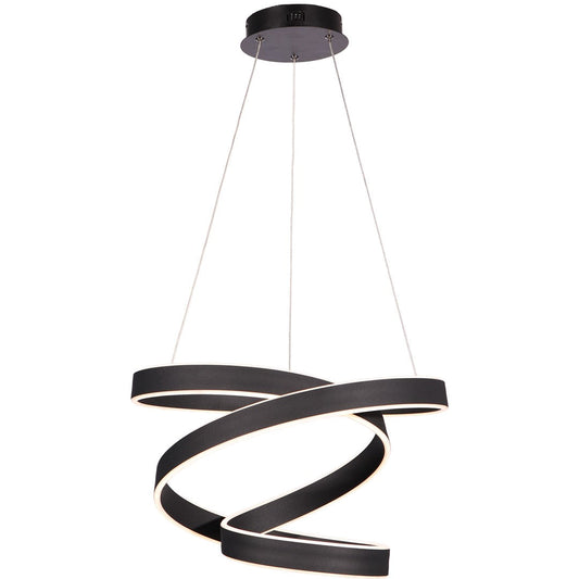 Andromeda LED Pendant Lamp In Black Flowing Design