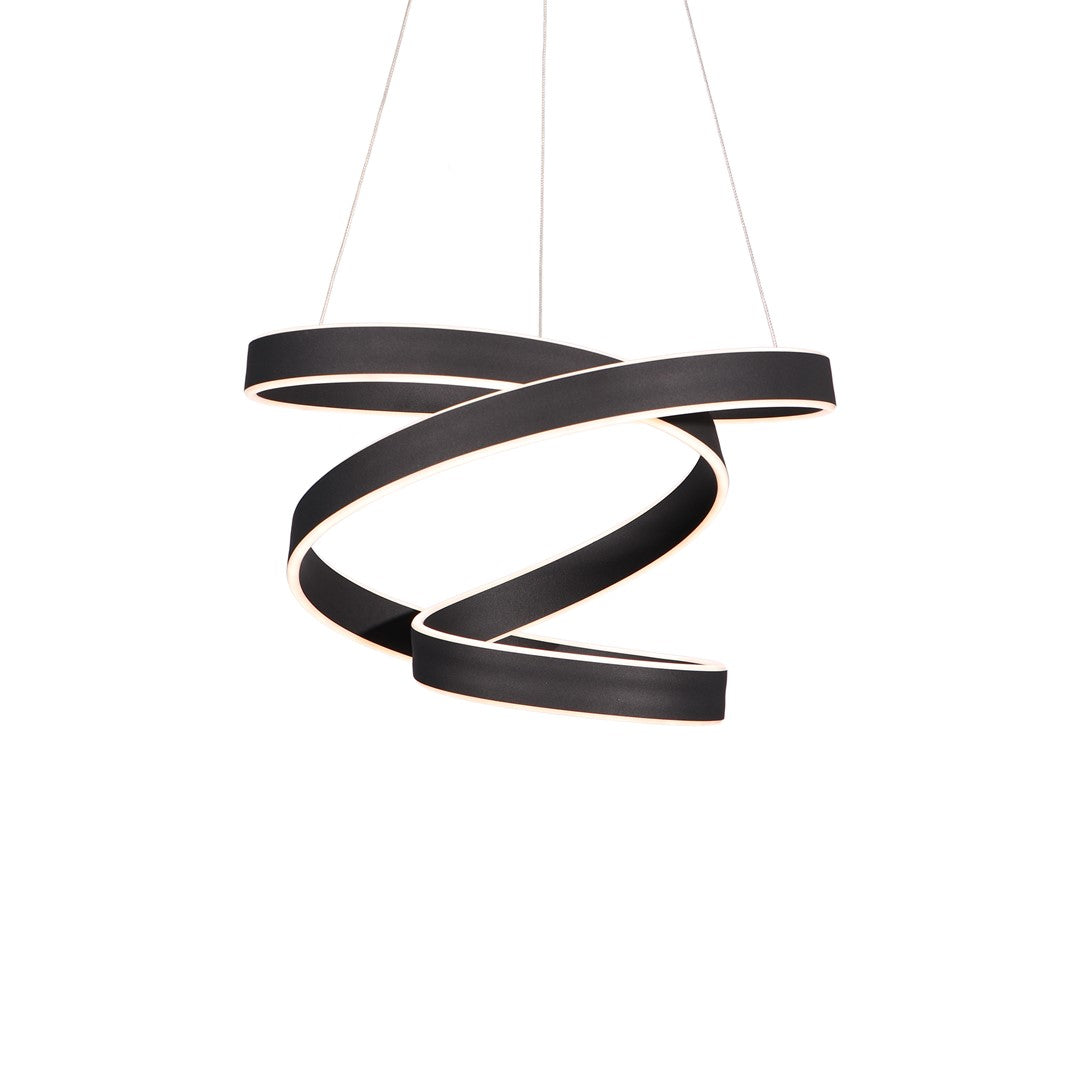 Andromeda LED Pendant Lamp In Black Flowing Design