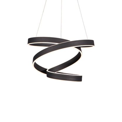 Andromeda LED Pendant Lamp In Black Flowing Design