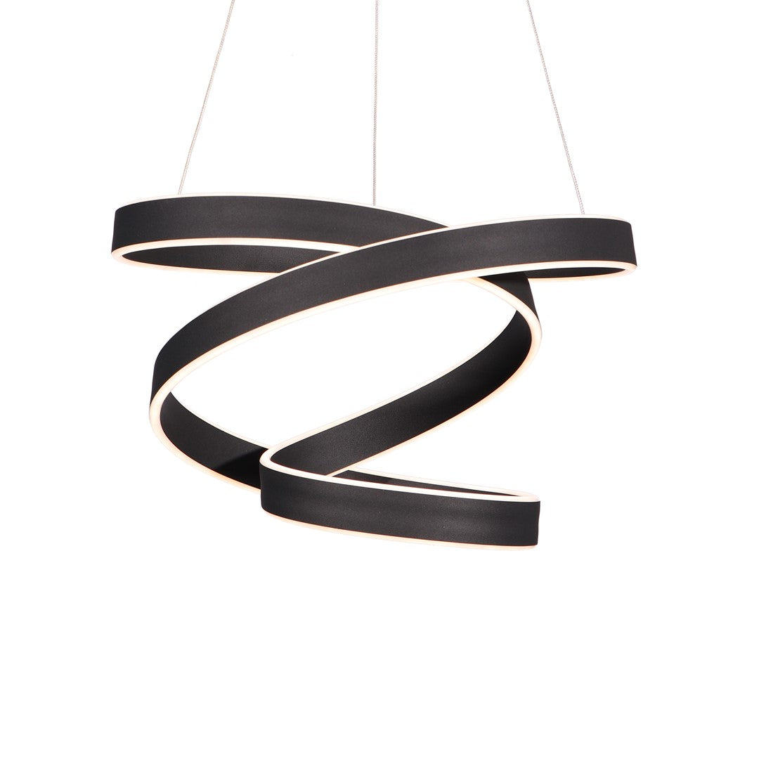 Andromeda LED Pendant Lamp In Black Flowing Design