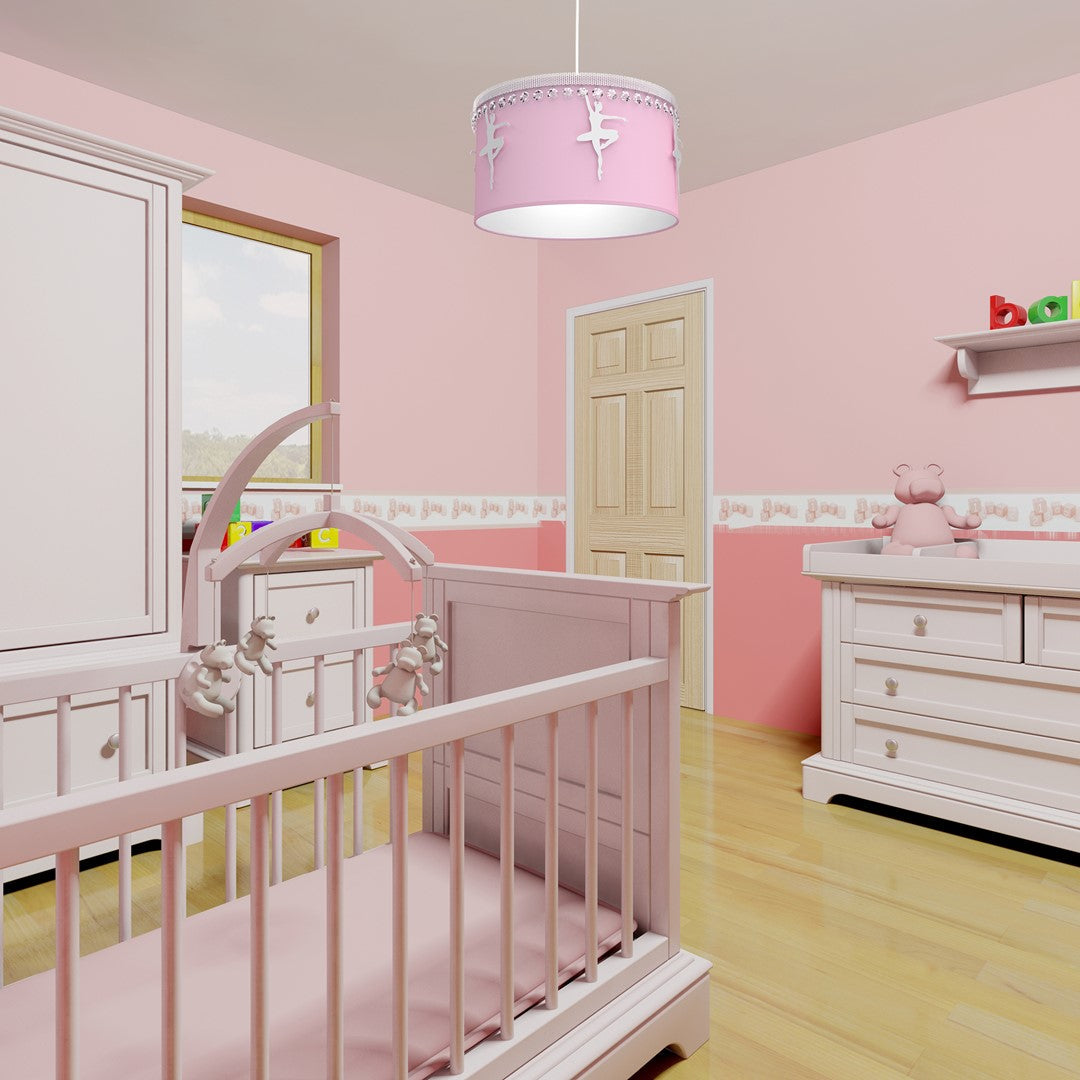 Baletnica Pendant Lamp Hand Made Soft Fabric And Ballerinas