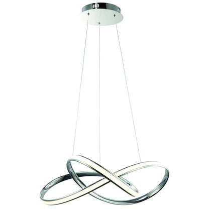 Cappio LED Designer Pendant Light Elegant Chrome Curves