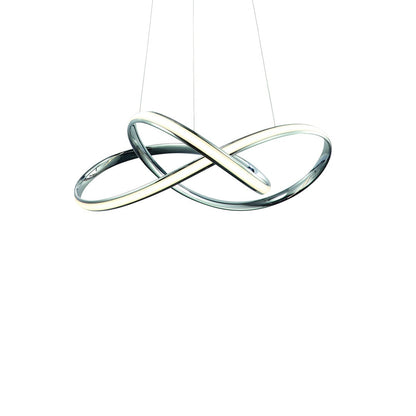 Cappio LED Designer Pendant Light Elegant Chrome Curves