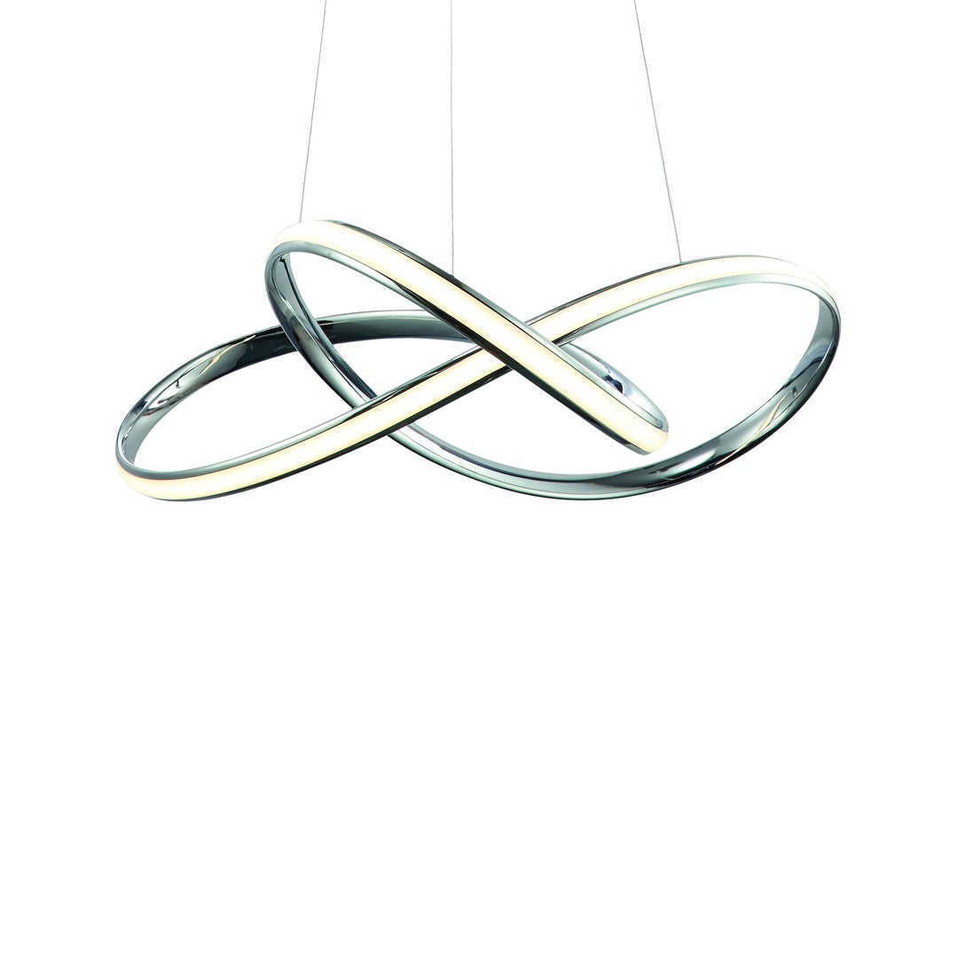 Cappio LED Designer Pendant Light Elegant Chrome Curves