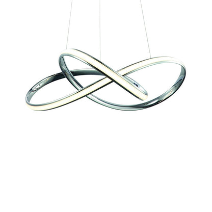 Cappio LED Designer Pendant Light Elegant Chrome Curves