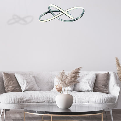 Cappio LED Designer Pendant Light Elegant Chrome Curves