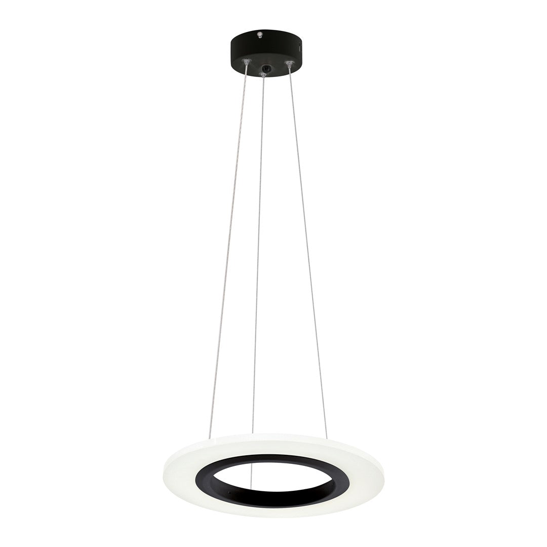 Cosmo Black LED Pendant Lamp Stylish Ring Lights