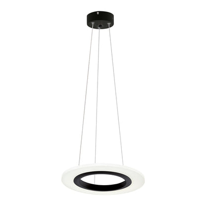 Cosmo Black LED Pendant Lamp Stylish Ring Lights