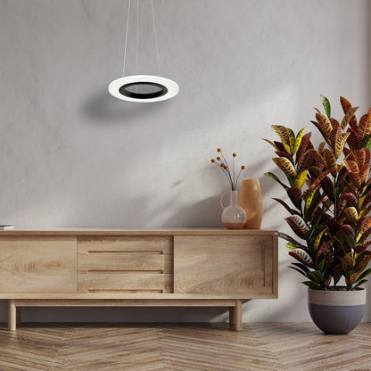 Cosmo Black LED Pendant Lamp Stylish Ring Lights