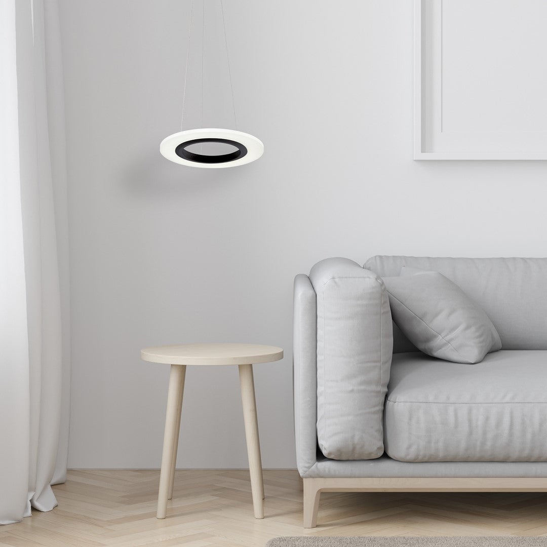 Cosmo Black LED Pendant Lamp Stylish Ring Lights