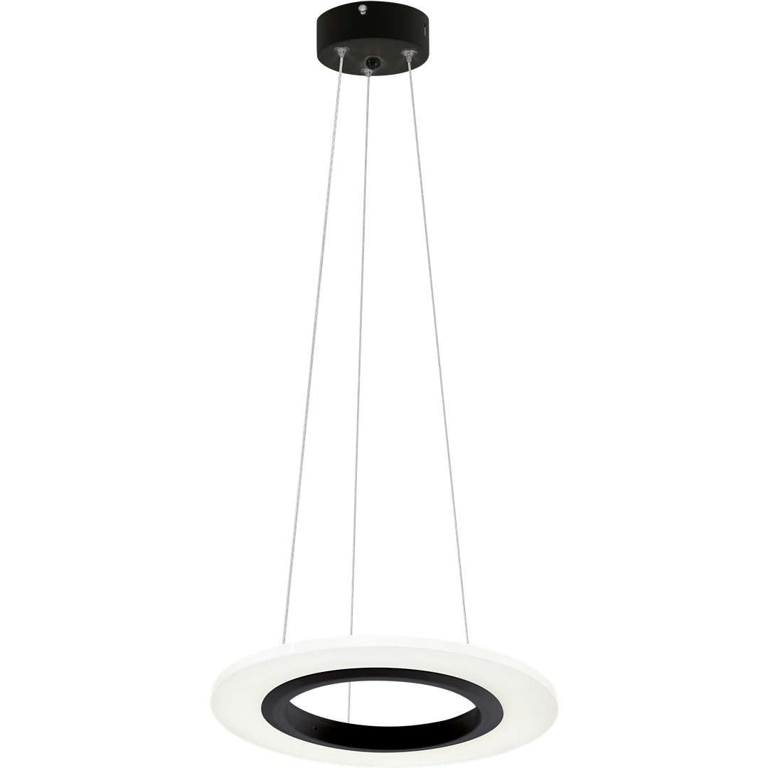 Cosmo Black LED Pendant Lamp Stylish Ring Lights