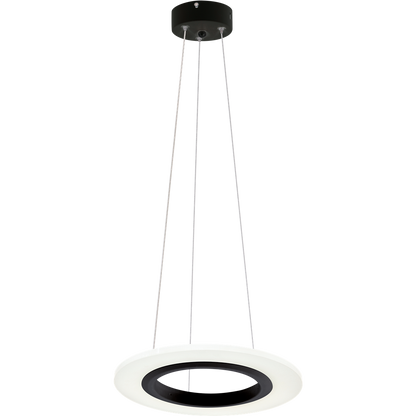 Cosmo Black LED Pendant Lamp Stylish Ring Lights