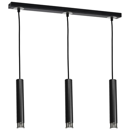 Dani Pendant Lamp Hand Made Black And Chrome