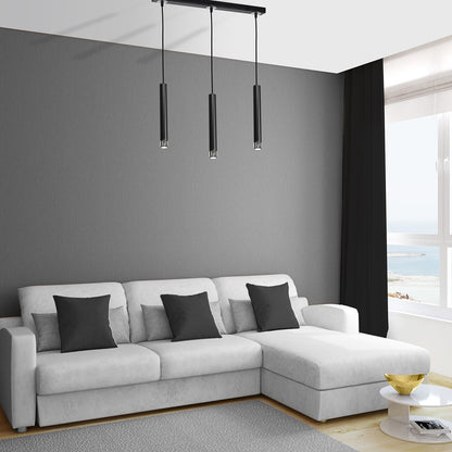 Dani Pendant Lamp Hand Made Black And Chrome
