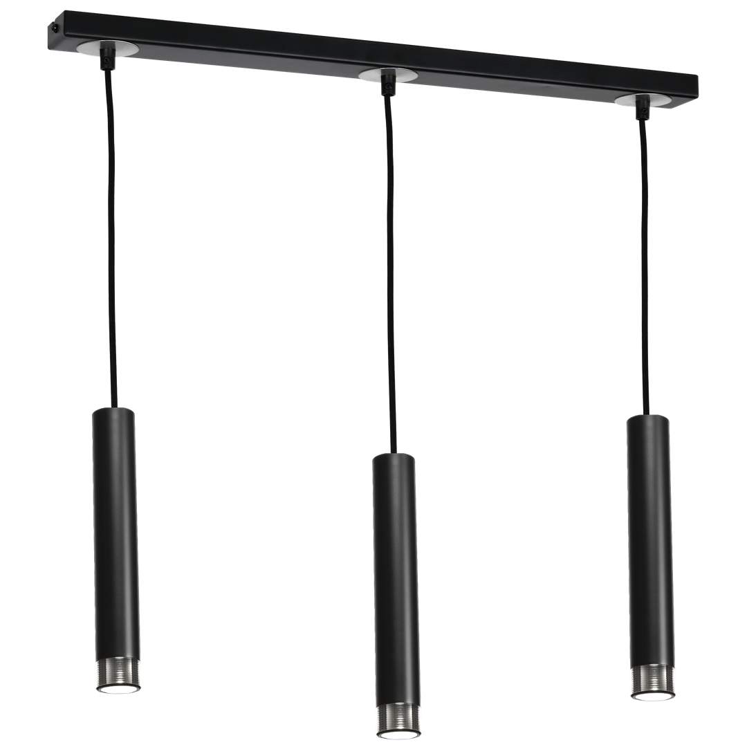 Dani Pendant Lamp Hand Made Black And Chrome
