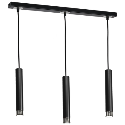 Dani Pendant Lamp Hand Made Black And Chrome