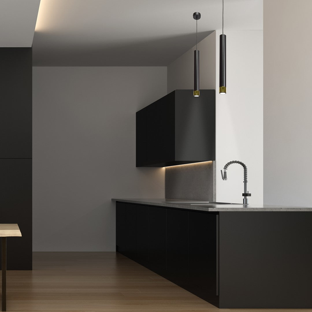 Dani Pendant Lamp Hand Made Black And Gold