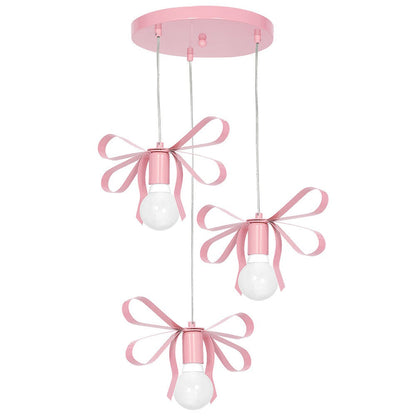 Emma Pendant In Pink Hand Made Ribbon Effect Boutique Chic