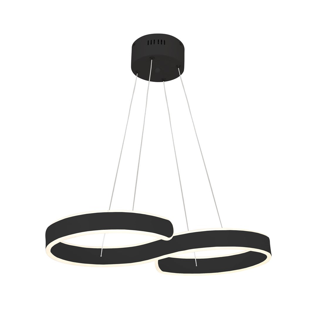 Infinity Black LED Pendant Light Beautiful Infinity Shape