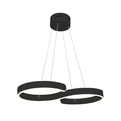 Infinity Black LED Pendant Light Beautiful Infinity Shape