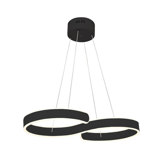 Infinity Black LED Pendant Light Beautiful Infinity Shape