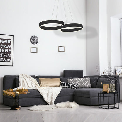 Infinity Black LED Pendant Light Beautiful Infinity Shape