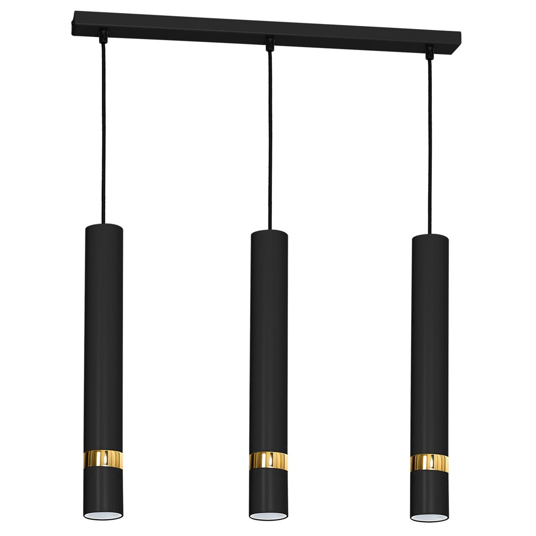 Joker Hand Made Matt Black Triple Pendant Light