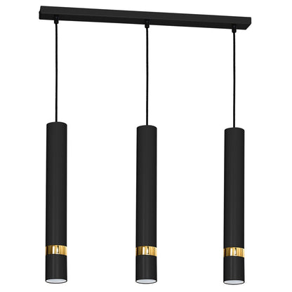 Joker Hand Made Matt Black Triple Pendant Light
