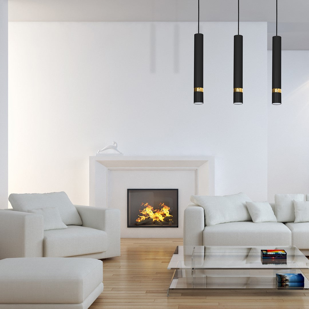 Joker Hand Made Matt Black Triple Pendant Light