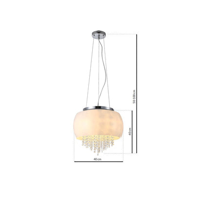 Pendant Lamp Nova 3XE14 Led Chrome