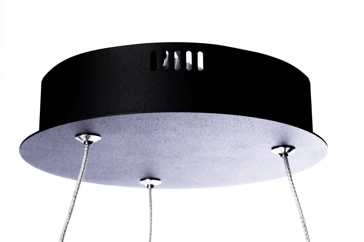 Orion LED Pendant Light 40cm Diameter Modern Black Circular Design