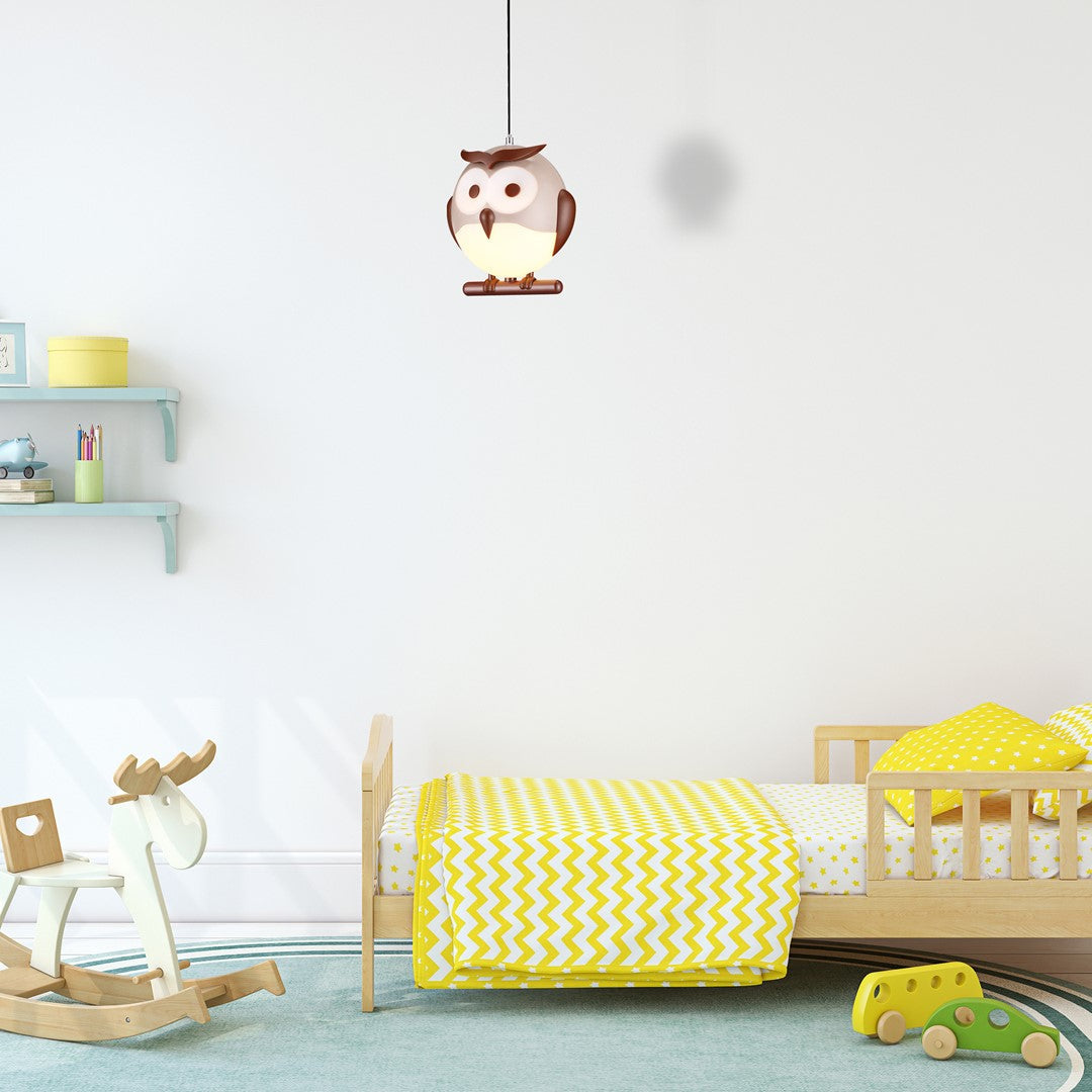 Owl Ceiling Lamp Childrens Nature Theme
