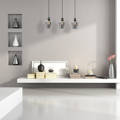 Pendant Lamp Richmond Black / Gold 3XE27 Strip