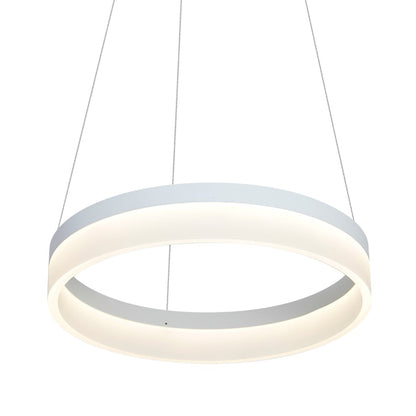 Ring LED Pendant Lamp 40cm Circular White With Built In Light Source