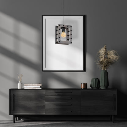 Pendant Lamp Theo 1XE27 Black / Grey