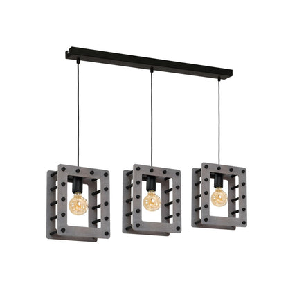 Pendant Lamp Theo 3XE27 Black / Grey