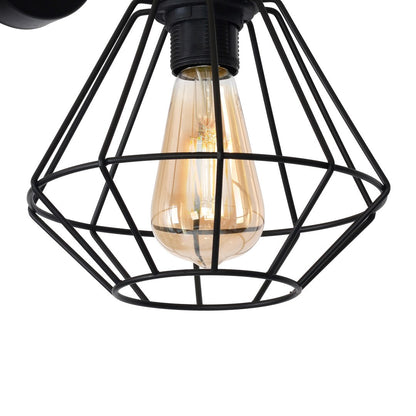 Colin Wall Lamp Hand Made Matt Black Cage Style