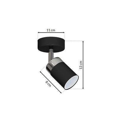 Joker Hand Made Designer Spot Light Matt Black And Chrome