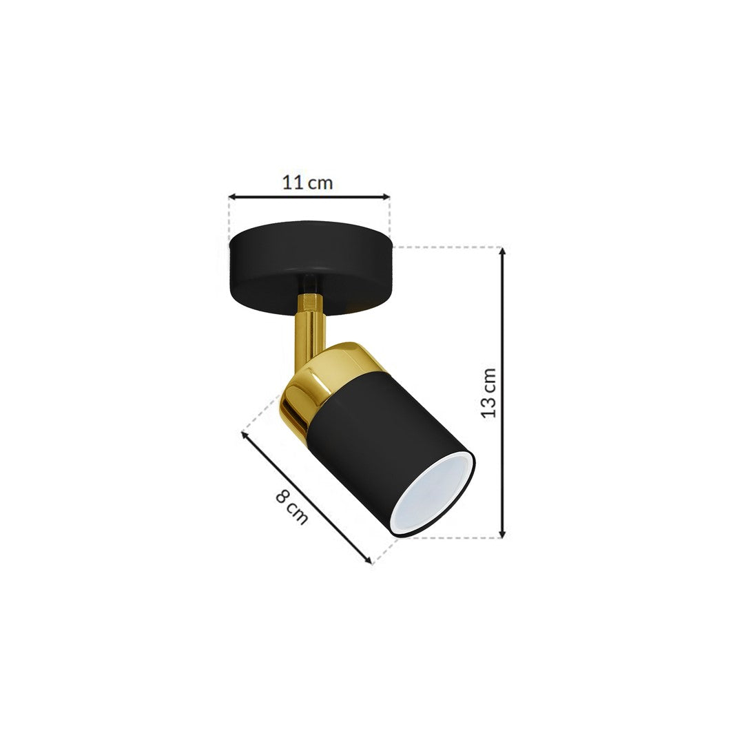 Joker Hand Made Designer Spot Light Matt Black And Gold