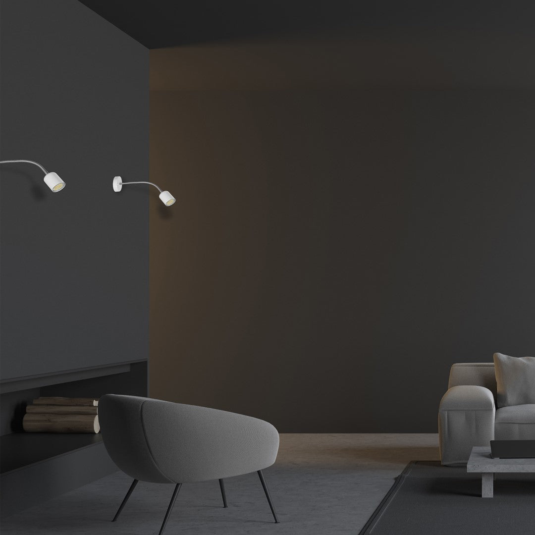 Maxi Wall Lamp Hand Made Scandi Style Matt White