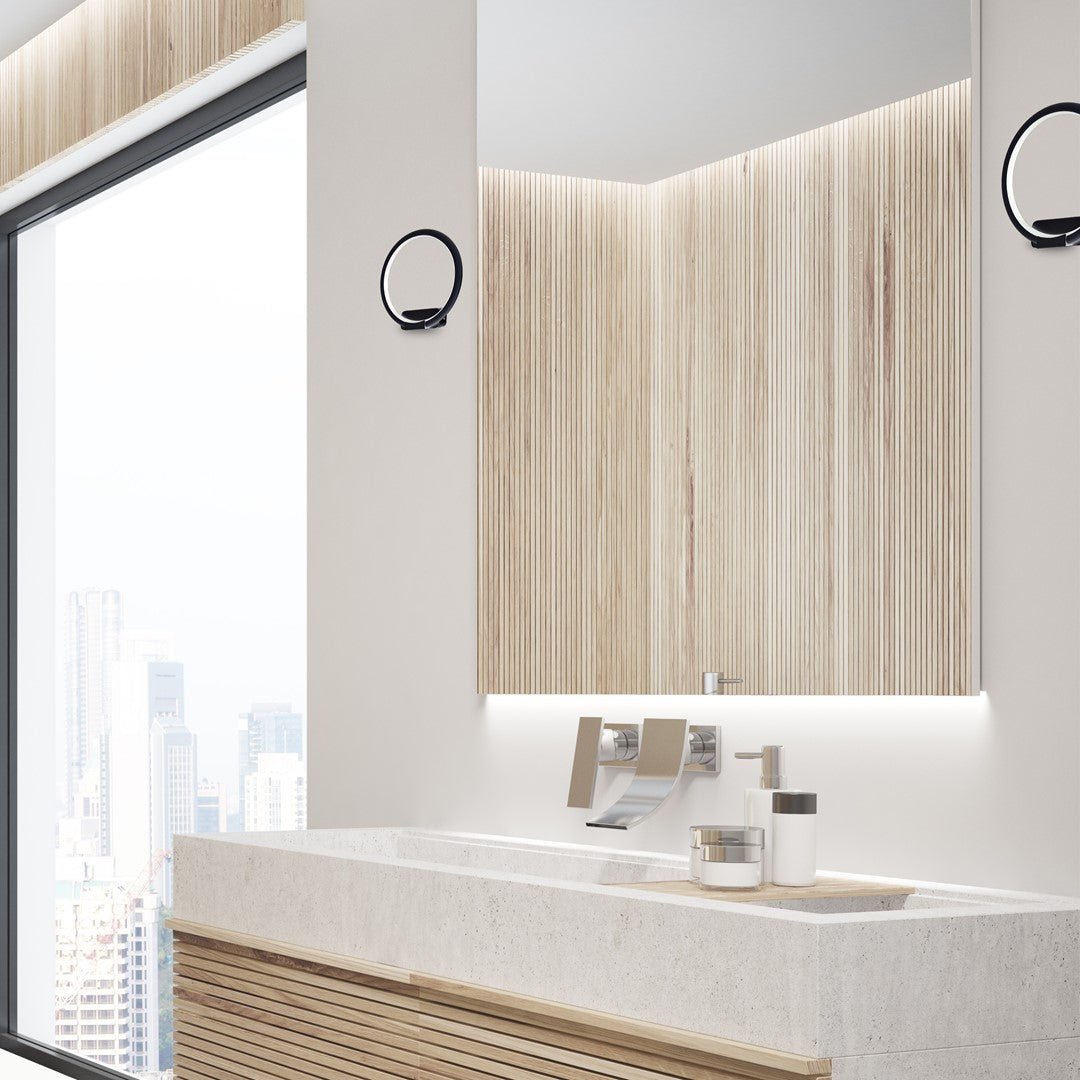 Orion LED Wall Light Modern Black Circular Design