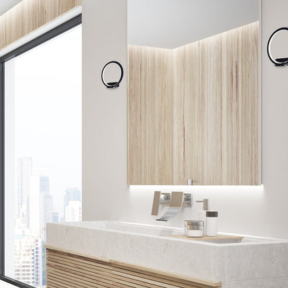 Orion LED Wall Light Modern Black Circular Design