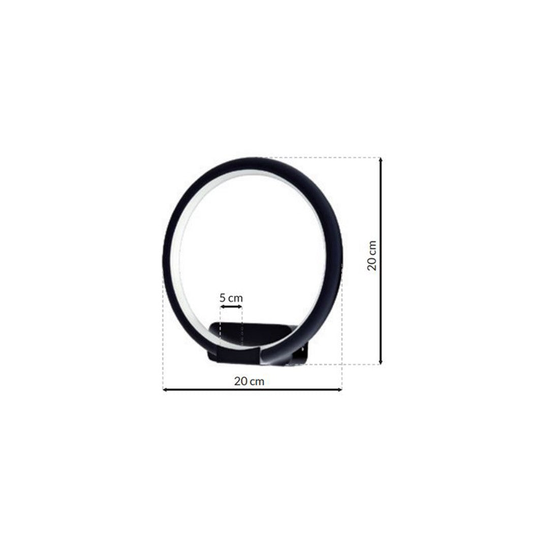 Orion LED Wall Light Modern Black Circular Design