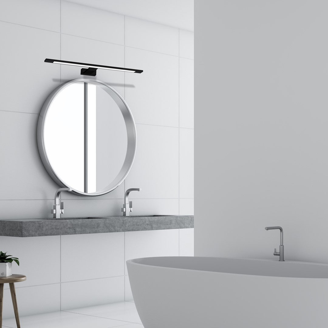 Shine LED Wall Lamp Matt Black IP44 Bathroom