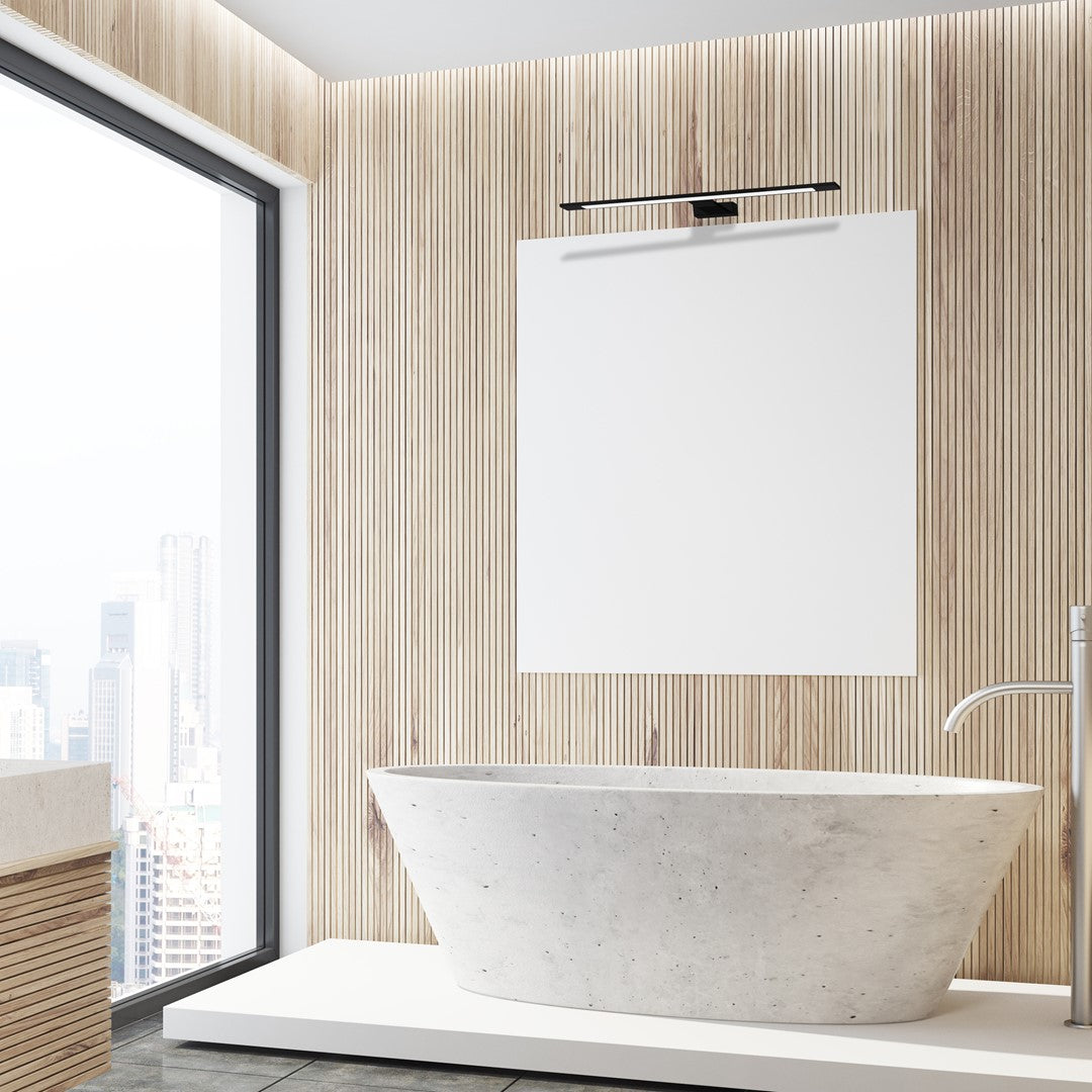 Shine LED Wall Lamp Matt Black IP44 Bathroom